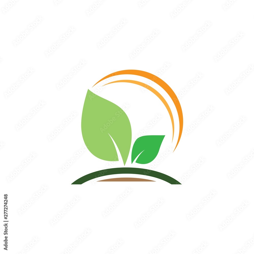 Fototapeta premium Ecology logo template vector icon illustration