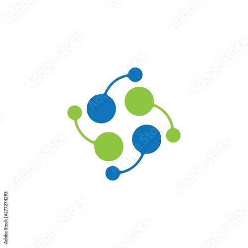 Molecule logo template vector icon illustration