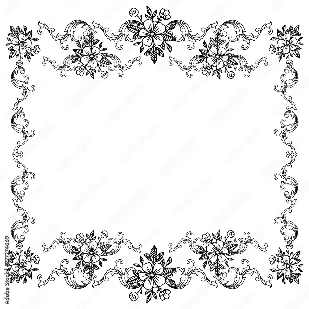 Vector illustration design of card for beauty of leaf floral frame Vector illustration design of card for beauty of leaf floral frame