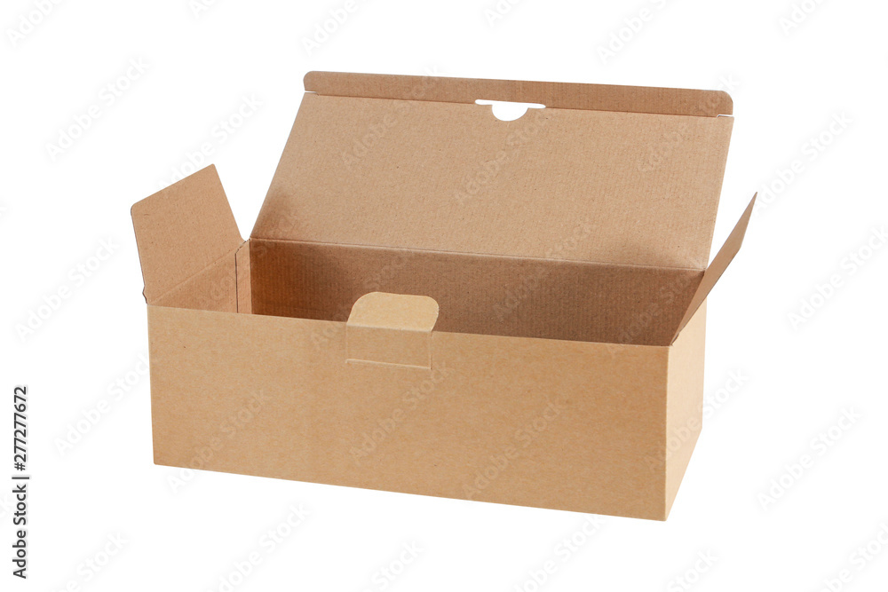 Cardboard brown box isolated on white background Cardboard brown box isolated on white background