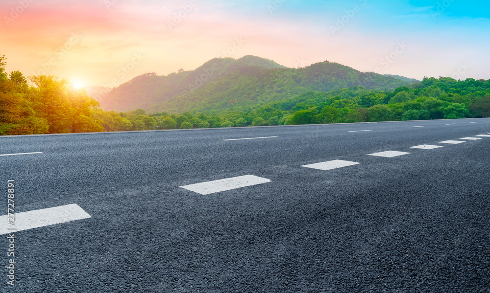 Fototapeta premium Natural Landscape of Road and Landscape Scenery..