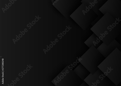 Abstract. black square shape background ,light and shadow .Vector.