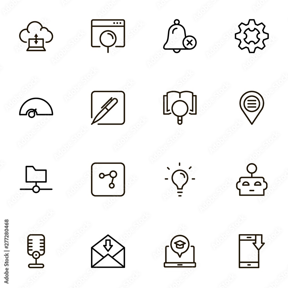 Mobile communicaton line icon set Mobile communicaton line icon set