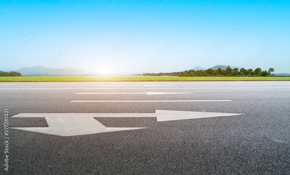 Fototapeta premium Road Pavement and Outdoor Natural Landscape..