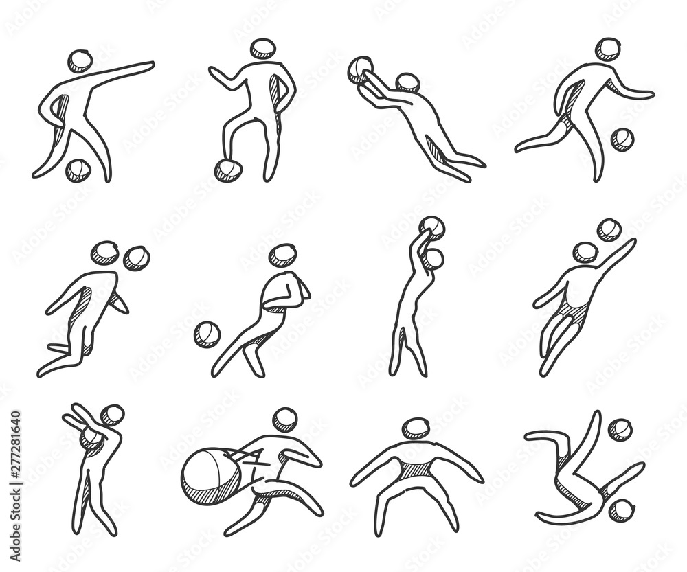 Sketch icons Football players