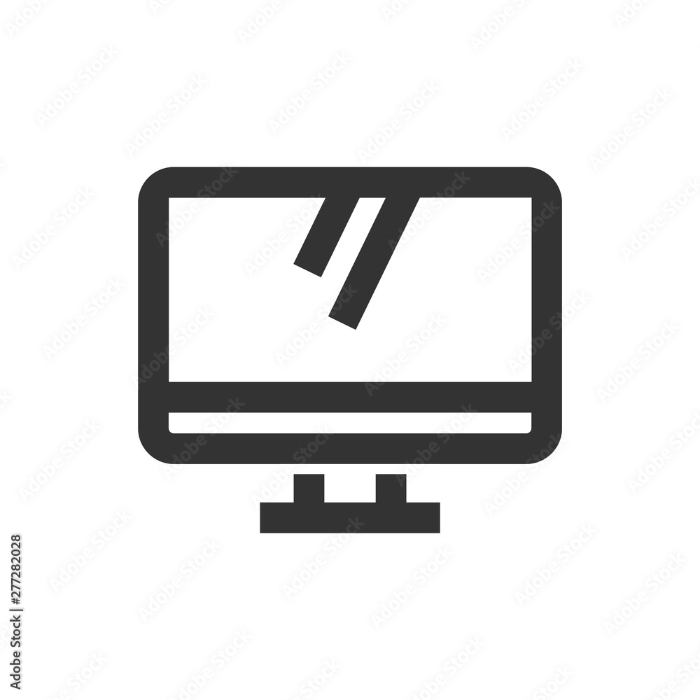 Outline Icon - Desktop Computer Outline Icon - Desktop Computer