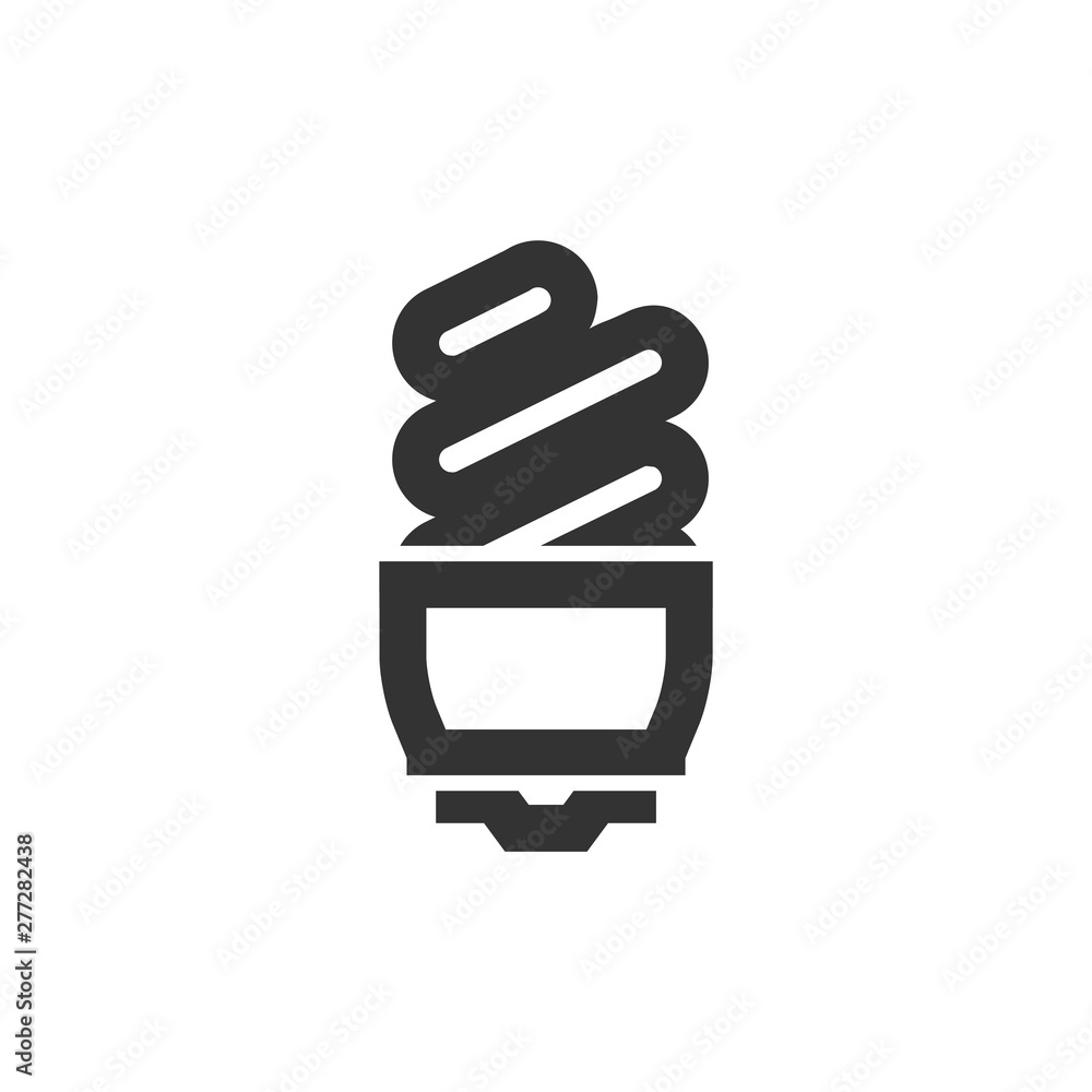 Outline Icon - Spiral Lightbulb Outline Icon - Spiral Lightbulb