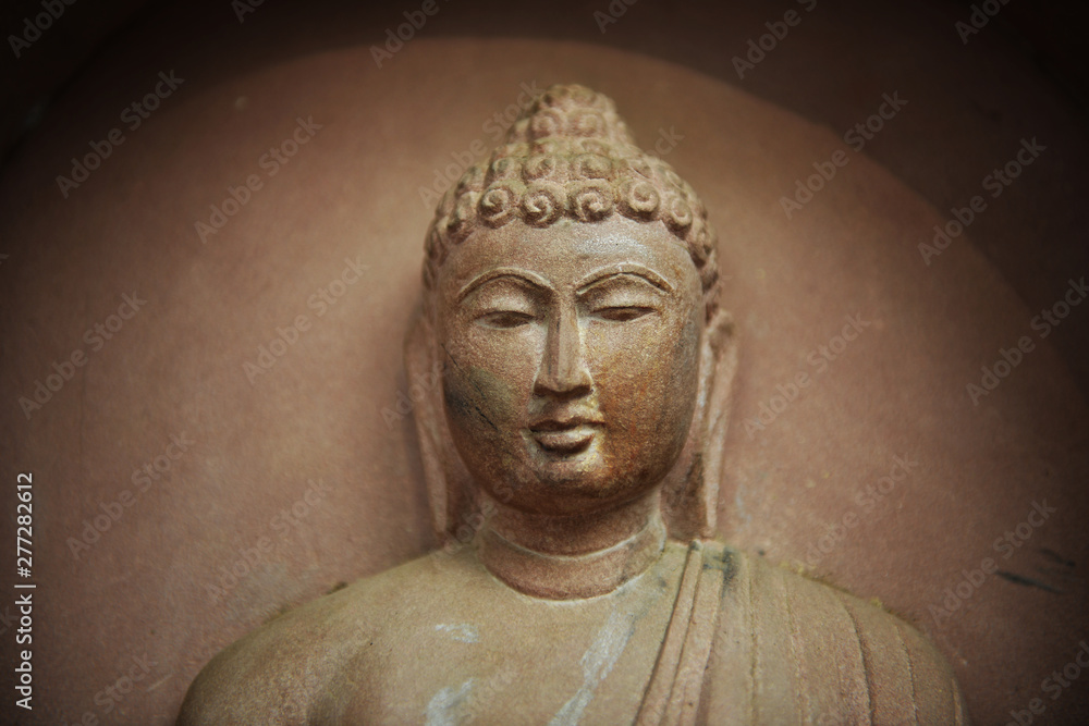 Beautiful Buddha statues in Mahabodhi Stupa Bodh Gaya at Bihar