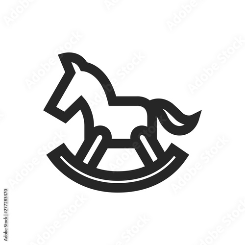 Outline Icon - Rocking horse toy