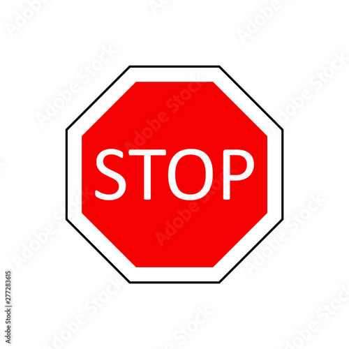 Traffic signs, stop. Vector icon