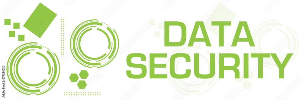 Data Security Green Technology Circles Horizontal Data Security Green Technology Circles Horizontal