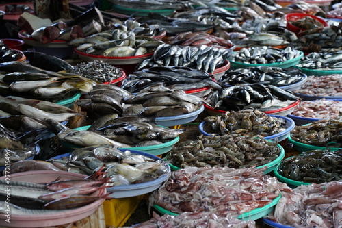 Fish market in Dalat , Vietnam
