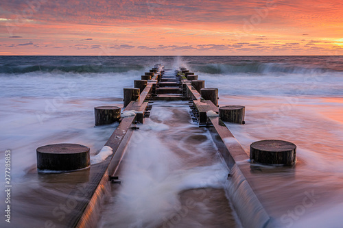 Konstfotografi sunrise at rehoboth beach of Delaware state, estern USA