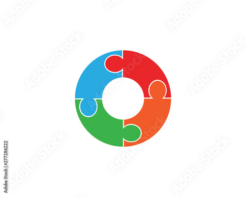 Puzzle vector icon template