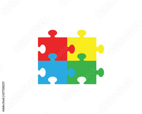 Puzzle vector icon template