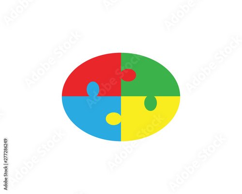 Puzzle vector icon template
