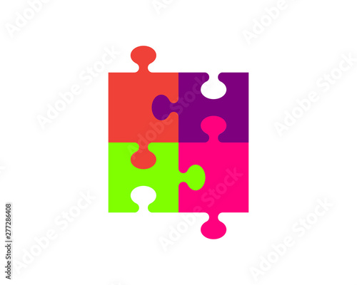 Puzzle vector icon template