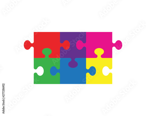 Puzzle vector icon template