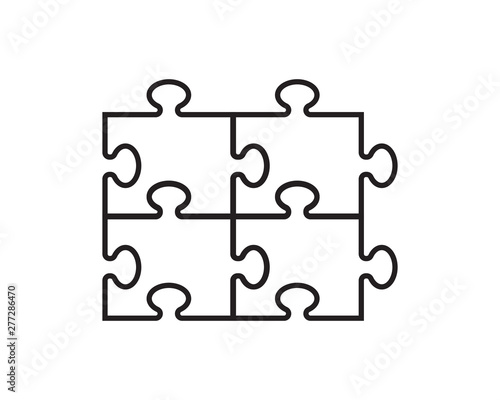 Puzzle vector icon template