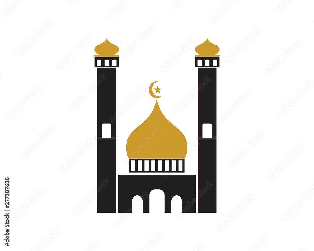 islamic mosque logo vector icon