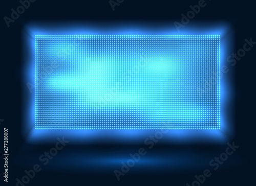 Blue led lights screen