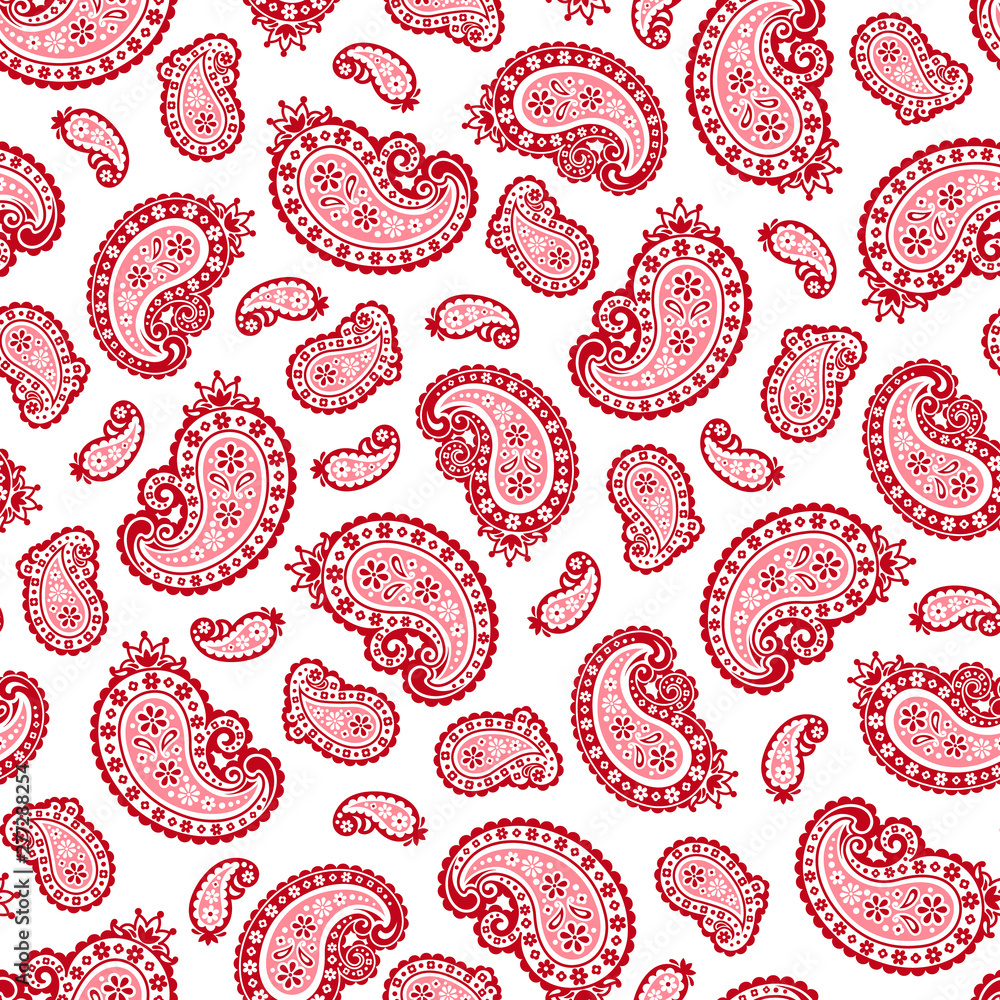 Vector beautiful paisley seamless pattern, Vector beautiful paisley seamless pattern,