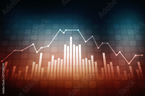 2d rendering Stock market online business concept. business Graph  © meenkulathiamma