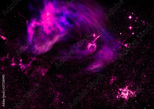 Being shone nebula. 3D rendering