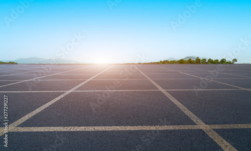 Road Pavement and Outdoor Natural Landscape..