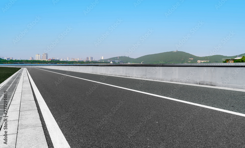 Fototapeta premium Road Pavement and Outdoor Natural Landscape..