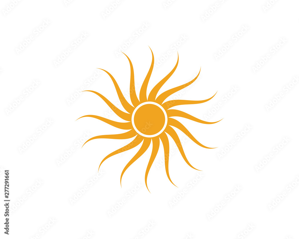 Sun logo and symbols star icon Sun logo and symbols star icon
