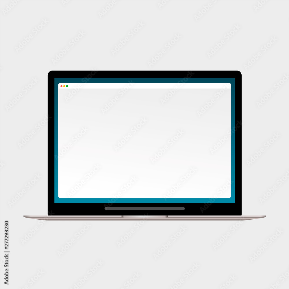 Vector Laptop isolated on white background Vector Laptop isolated on white background