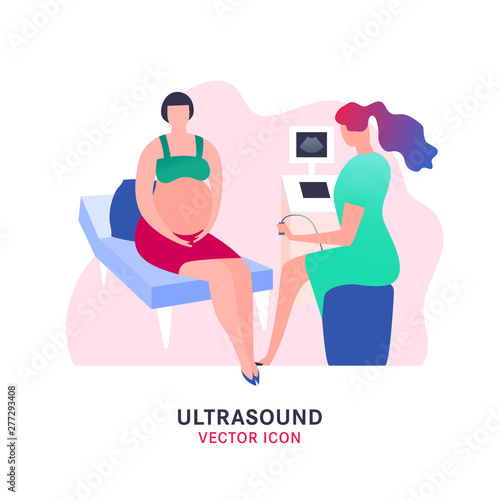 Flat ultrasound image