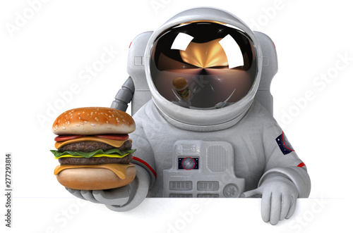 Fototapeta Naklejka Na Ścianę i Meble -  Fun astronaut - 3D Illustration