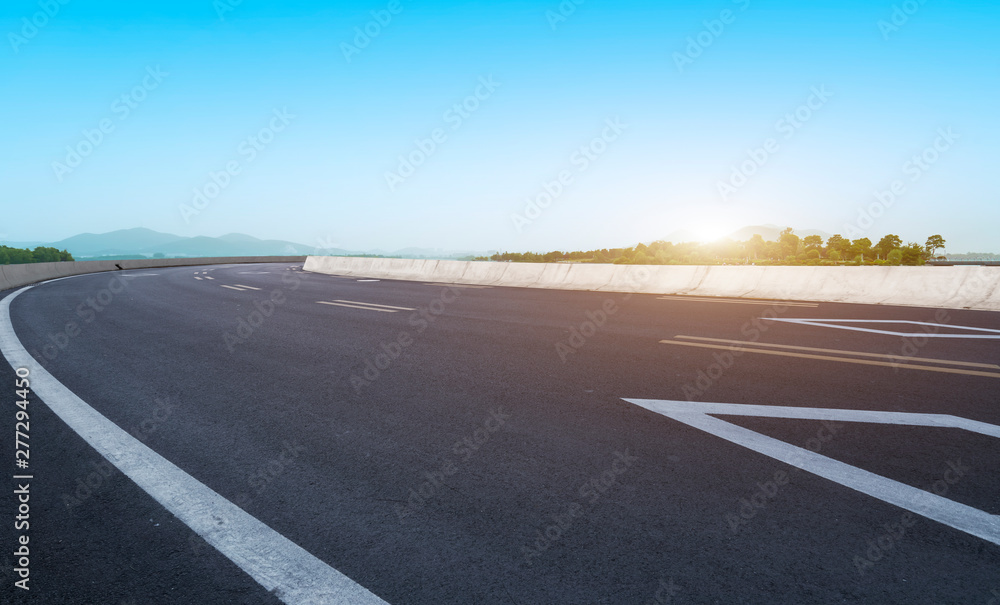 Fototapeta premium Road Pavement and Outdoor Natural Landscape..