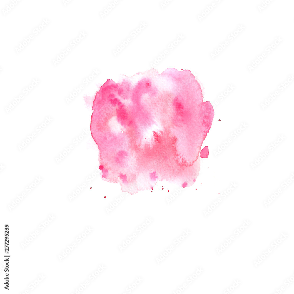 Watercolour pink wet splash