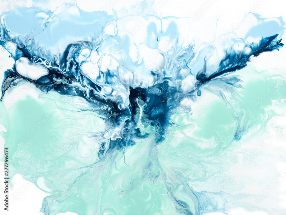 Blue and green creative abstract hand painted background, marble texture, abstract ocean Blue and green creative abstract hand painted background, marble texture, abstract ocean