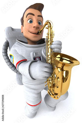 Photography Fun astronaut - 3D Illustration