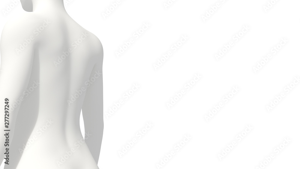 Fototapeta premium Woman body statue white naked beauty beautiful sculpture isolated figurine figure human venus art 