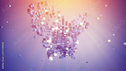 Chaotic bundle of cubes 3D ...