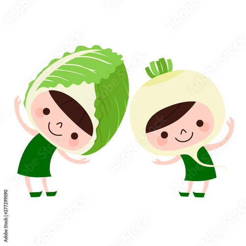 野菜のイラスト 白菜とかぶのキャラクターたち Stock Vector Adobe Stock 野菜のイラスト 白菜とかぶのキャラクターたち Stock Vector Adobe Stock