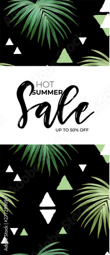 Summer vector floral sale b...