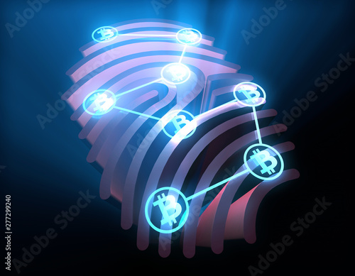 Wallpaper Mural Technology fingerprint graphics, data network technology, currency symbols Torontodigital.ca