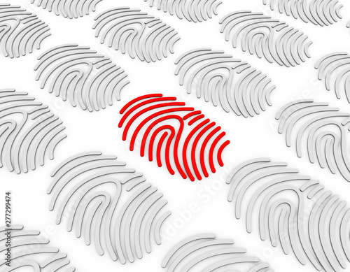 Technology fingerprint graphics, different fingerprints