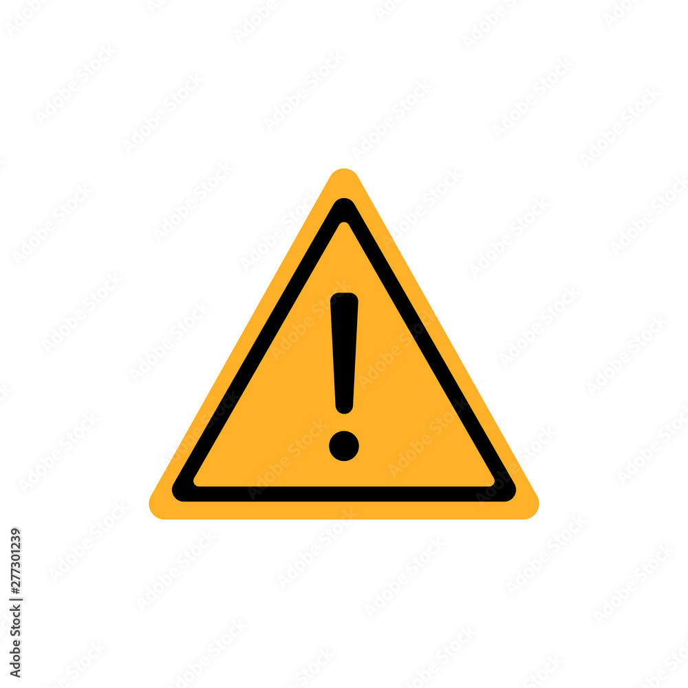 Hazard warning icon isolated on white background. Vector illustration. Hazard warning icon isolated on white background. Vector illustration.