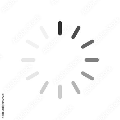 Loading icon isolated on white background. Vector illustration.