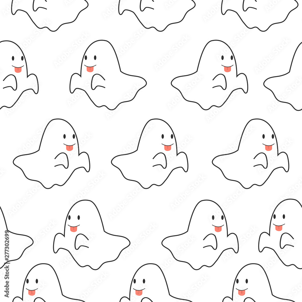 Ghost icon with tongue vector illustration pattern Ghost icon with tongue vector illustration pattern