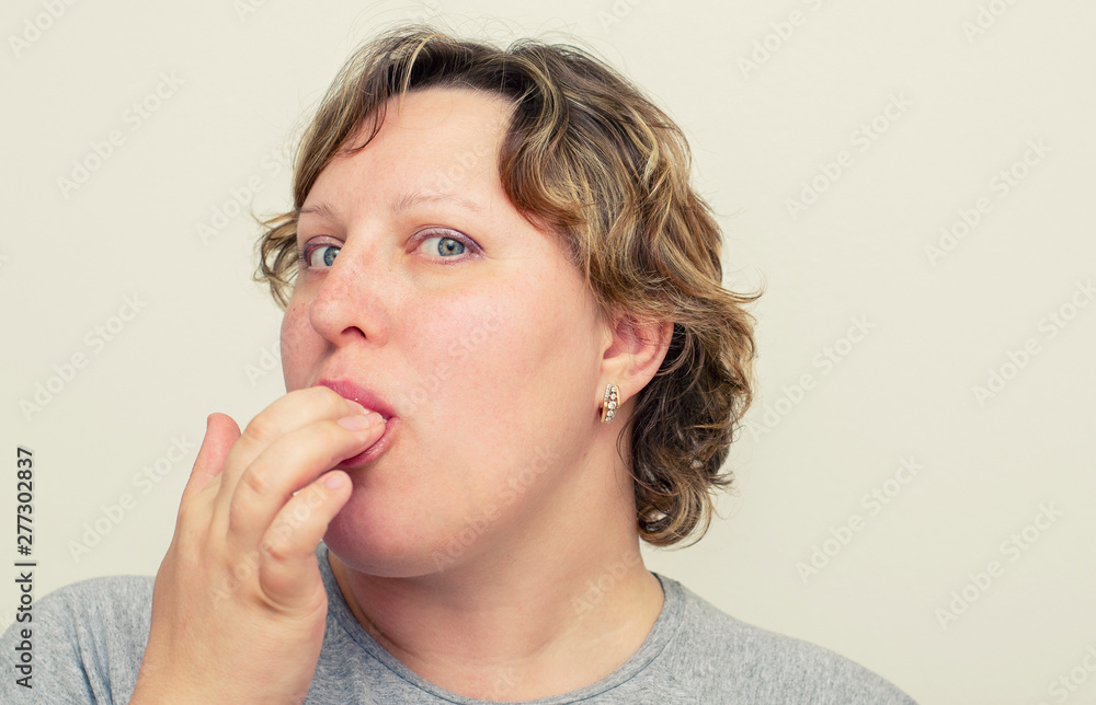 Obesity. Obese woman eating sweets. Woman loves sweet. Diabetes. Health problems obesity. Obesity. Obese woman eating sweets. Woman loves sweet. Diabetes. Health problems obesity.