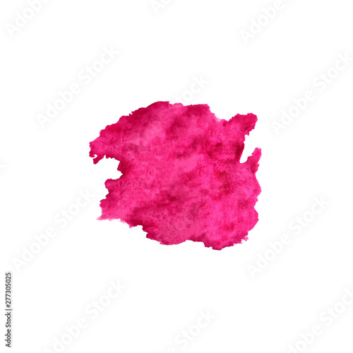 Beautiful pink texture watercolor on white background. To create texture brushes, logos, abstract patterns, background for lettering and when printing posters.