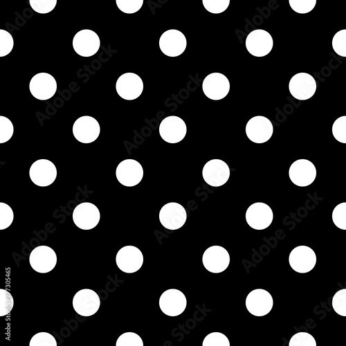 White polka seamless pattern. Fashion graphic background design. Modern stylish abstract texture. Monochrome template for prints, textiles, wrapping, wallpaper, website etc. Vector illustration.